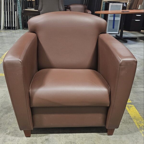 Maroon Vinyl Lounge Chair