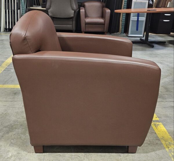 Maroon Vinyl Lounge Chair - Image 2