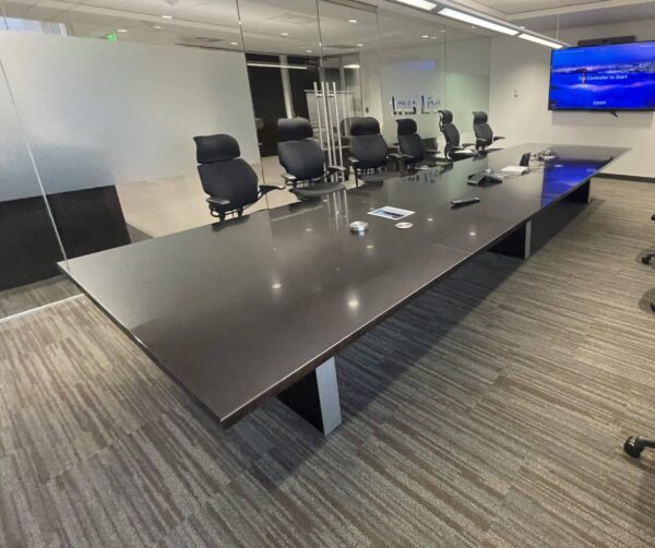 Gunlocke Converge 60x216" Chicory Cherry Veneer Conference Table
