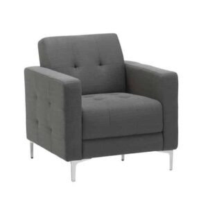 HAGEN CLUB CHAIR WITH METAL LEG- SLATE