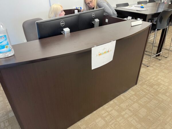 6'x6' Espresso Reception Desk